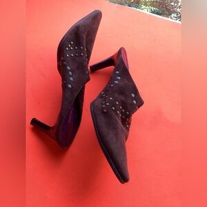 SONIA RYKIEL vintage leather and studs mules